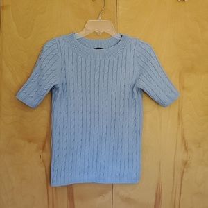 Talbots Short Sleeve Sweater Light Blue Size SP